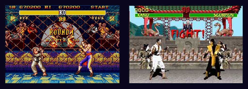 Street Fighter II et Mortal Kombat